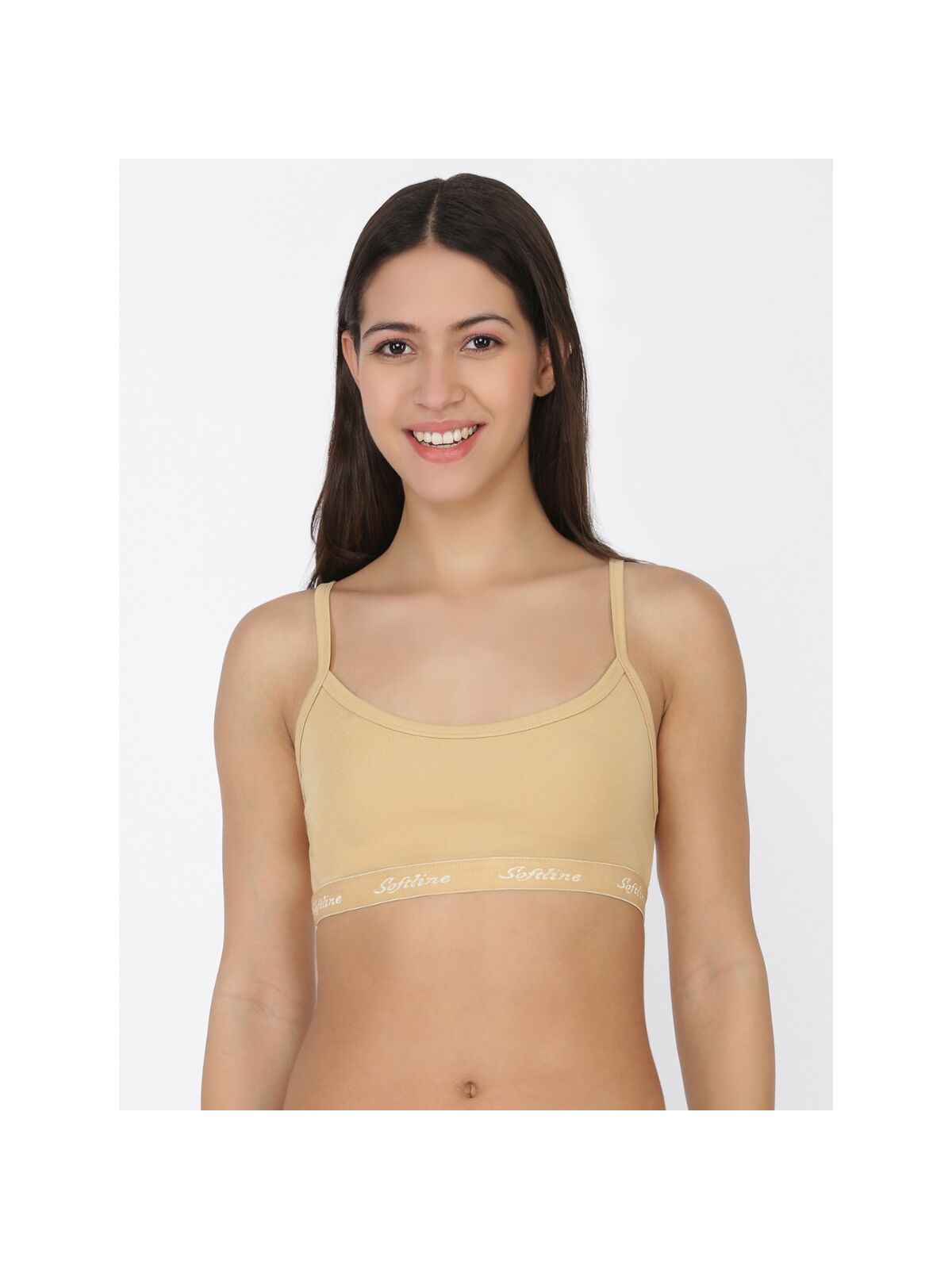 Softline Women's Non Padded Wire Free Bra in 100 % Polyester Fabric with Elastic Straps and Easy Slip On Style