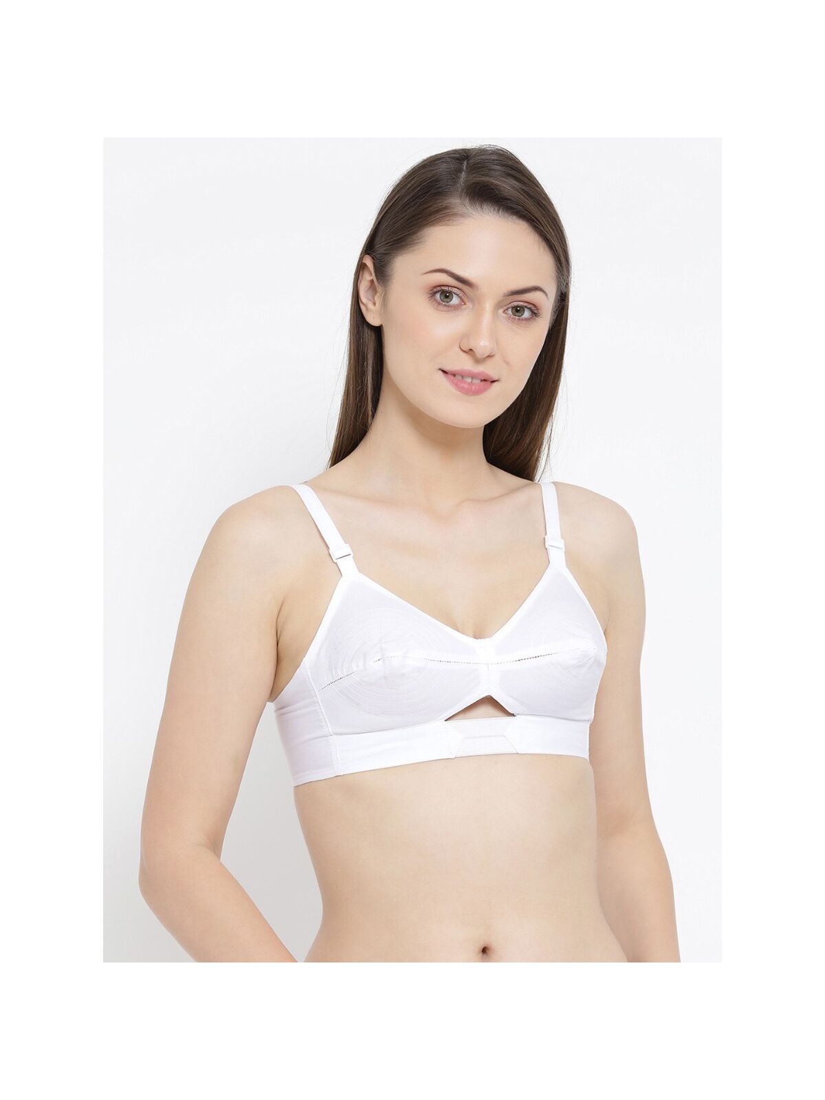 Softline Karuna Double-Hook Delight Regular Cotton Bra White Pack Of 1