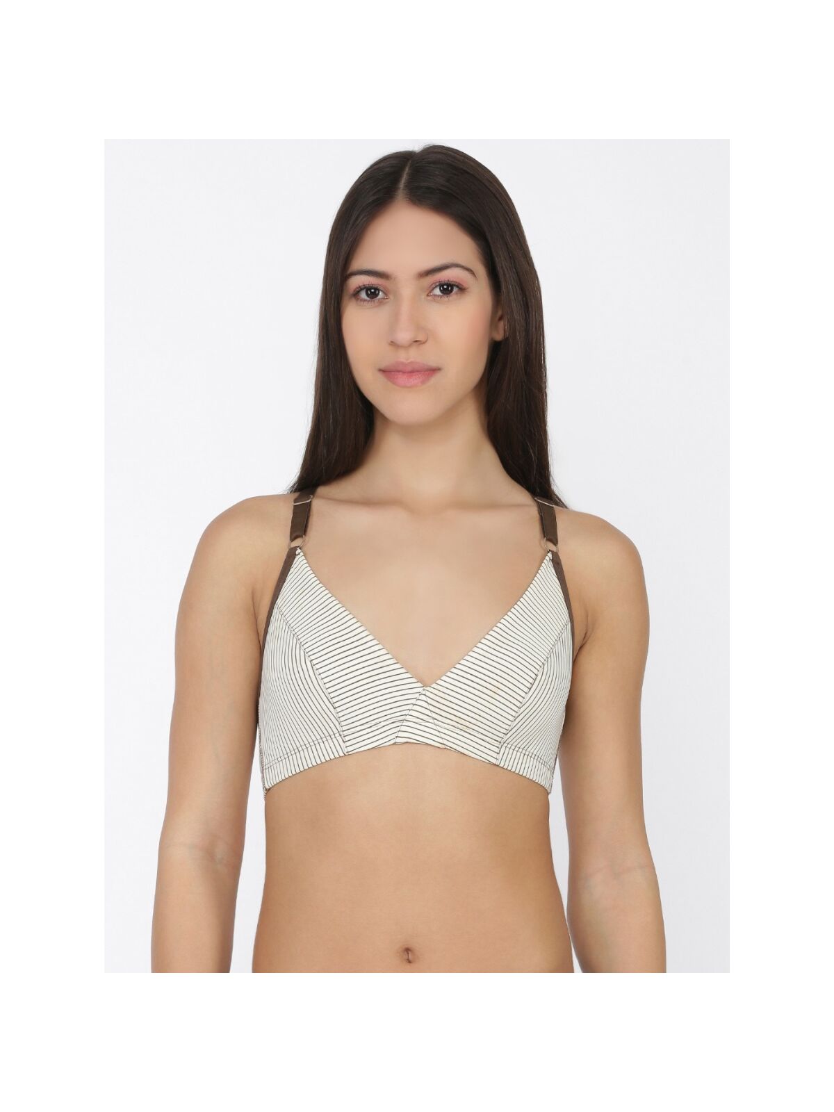 Softline Women's Non Padded Wire Free Bra in Nylon Spandex Fabric With Slip on Style and No Hook Closure