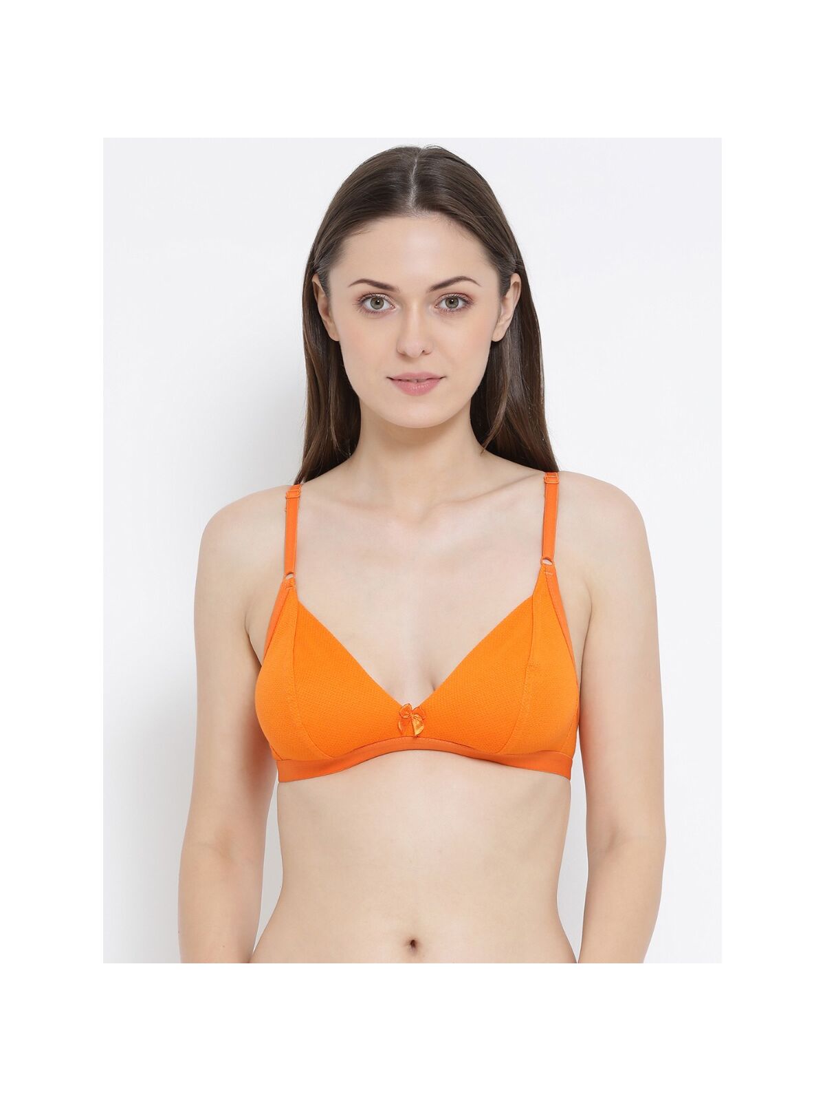 Softline Women's Non Padded Wire Free Regular Bra in 100% Polyester Fabric with Elastic Straps and Hook Closure