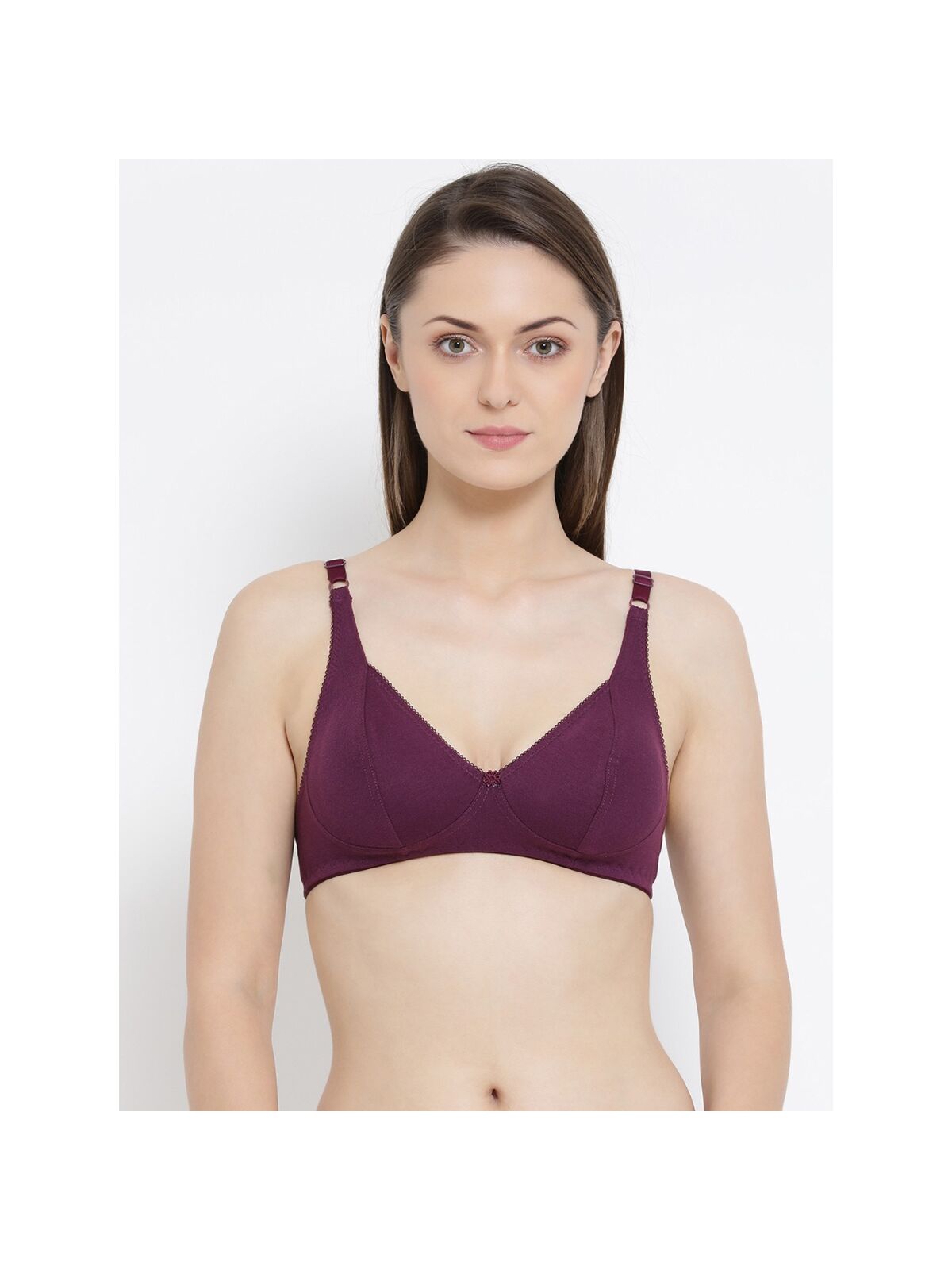 Softline Women's Non Padded Wire Free Bra in Poly Cotton Fabric with Elastic Straps and Hook Closure (C Cup)