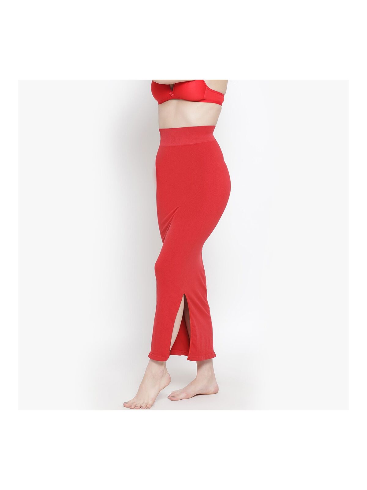 Softline Women's Saree Shapewear in polyamide and Elastane Fabric with an Elastic Waistband and Compressed Thigh Design