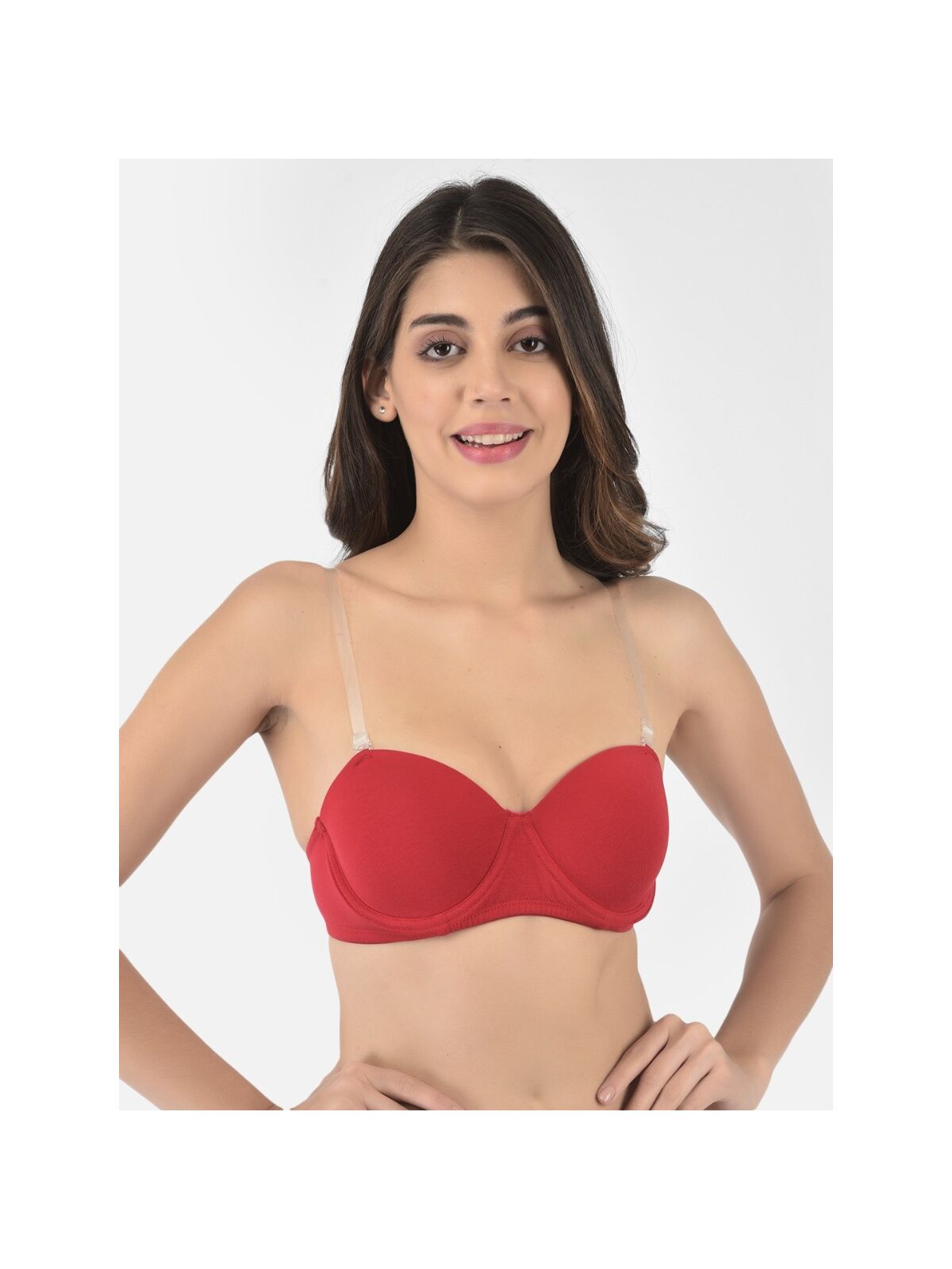 Softline Women's Padded Wired T-Shirt Bra in Cotton Stretch Fabric with Elastic Straps, Full Cup design, and Hook Closure