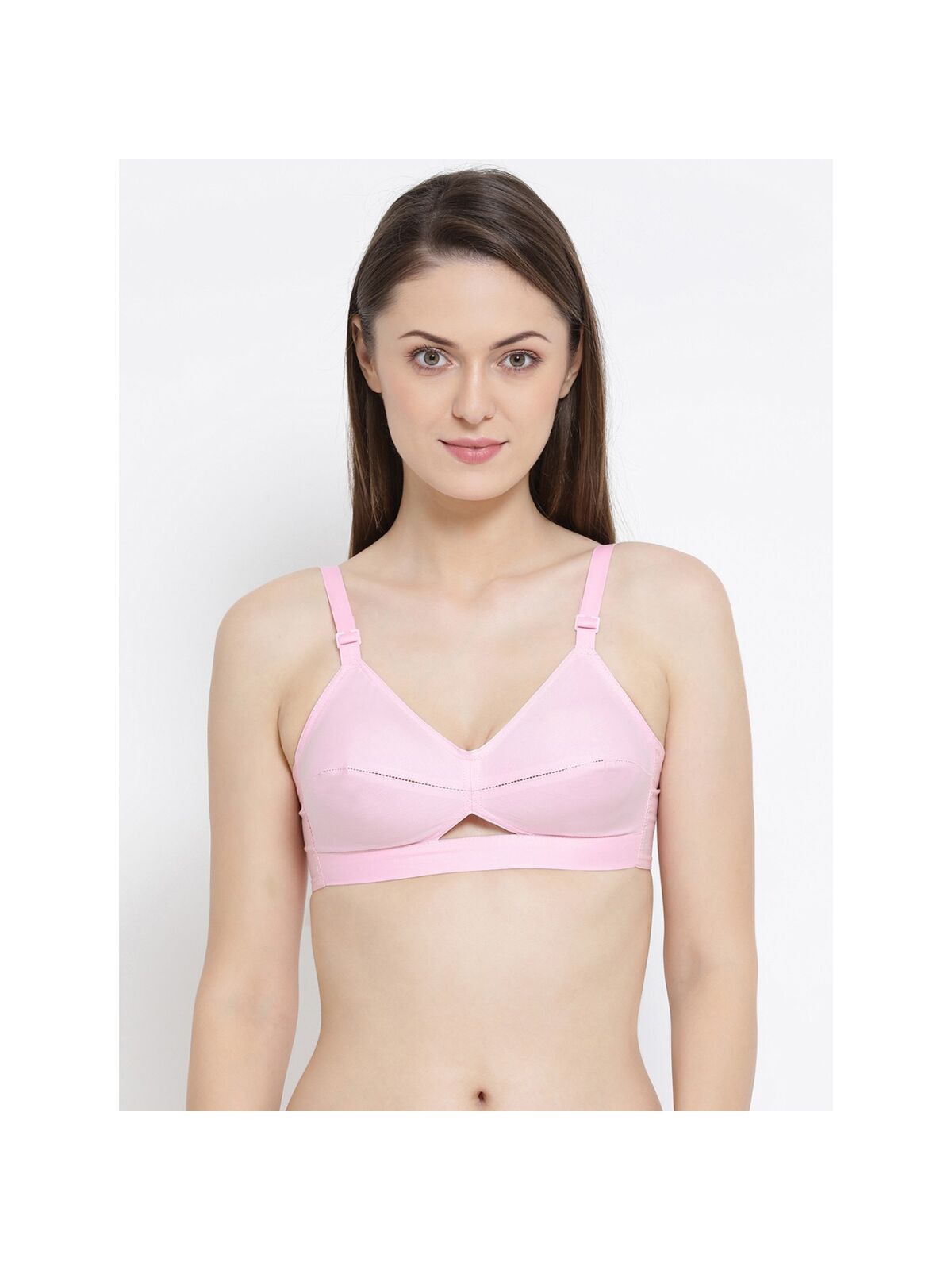 Softline Women's Non Padded Wire Free Bra in 100% Cotton Fabric with Cotton  Straps and Hook Closure