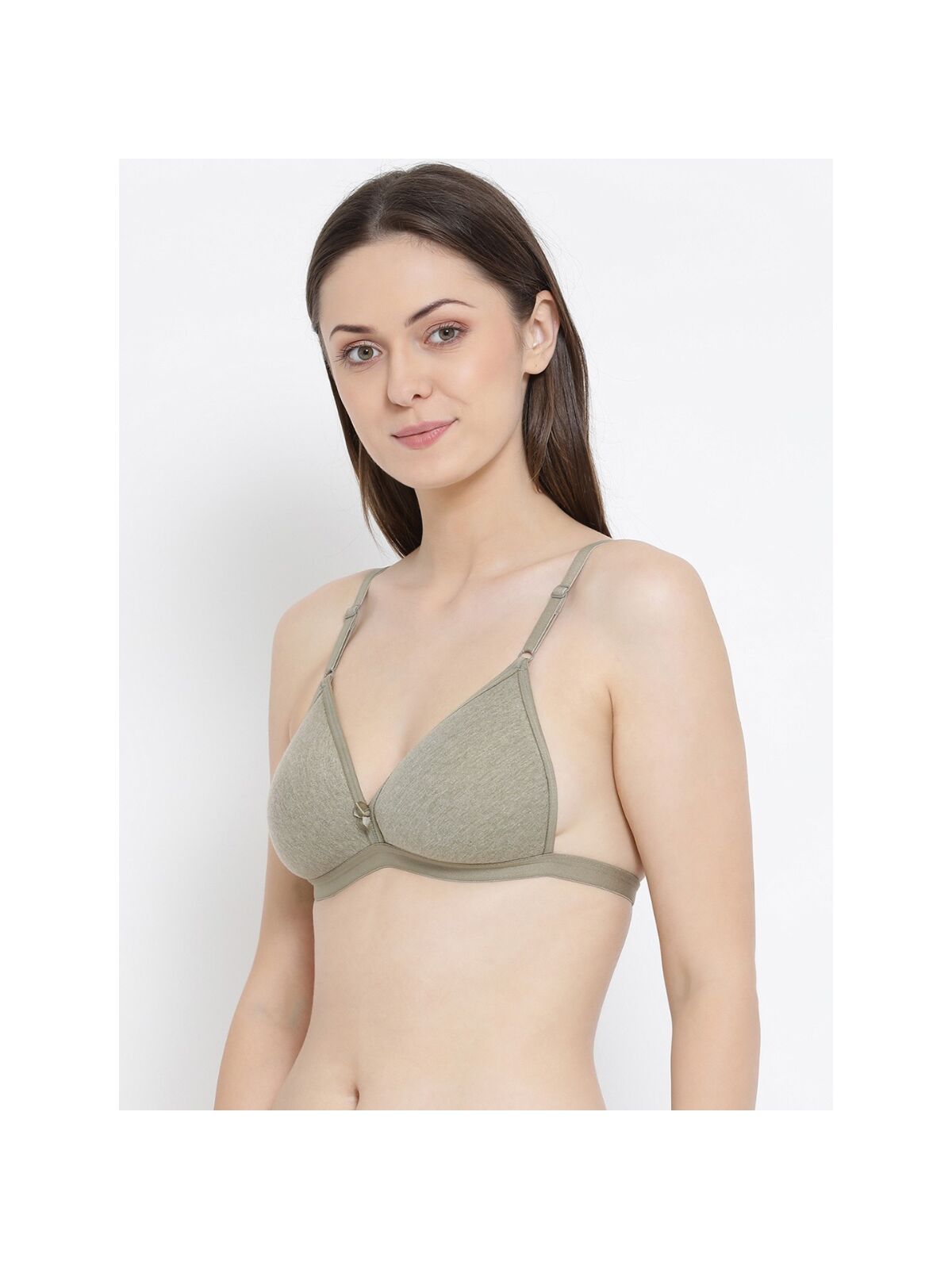 Softline Women's Padded Wire Free T-Shirt Bra in Cotton Poly Fabric with Elastic Straps and Hook Closure