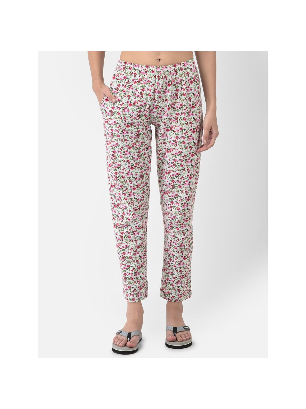Softline Women's Regular Printed Pyjamas in 100% Cotton Faric with a Relaxed Fit, Full Length, and Elastic Waistband