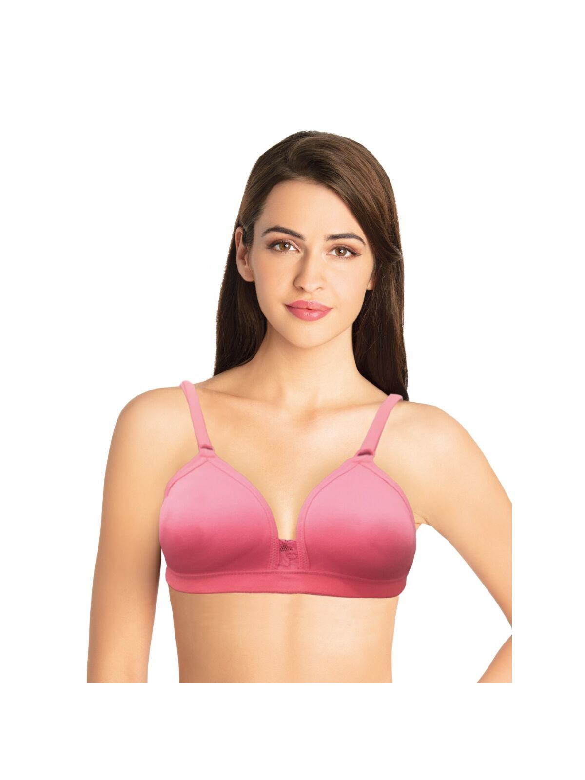 Softline Women's Light Padded Wire Free Bra in Poly Cotton Fabric with Elastic Straps and Hook Closure (B Cup)