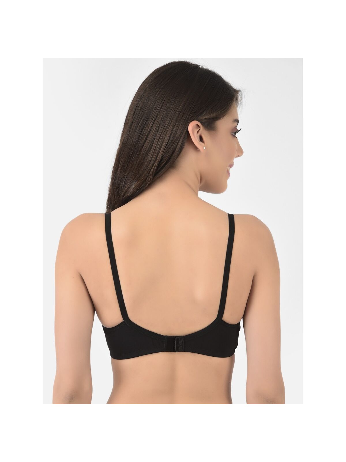 Softline Women's Non Padded Wire Free Bra in Cotton Stretch Fabric with Elastic Straps, Full Cup design, and Hook Closure