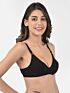 Softline Women's Non Padded Wire Free Bra in Cotton Poly Fabric with Elastic Straps and Hook Closure