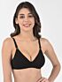 Softline Women's Non Padded Wire Free Bra in Cotton Poly Fabric with Elastic Straps and Hook Closure