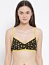 Softline Women's Non Padded Wire Free Printed Bra in 100% Cotton Fabric with Elastic Straps and Hook Closure
