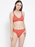 Softline Women's Non Padded Wire Free Bra & Panty Set in 100% Polyester Fabric with Elastic Straps and Hook Closure 