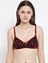 Softline Women's Non Padded Wire Free Printed Bra in 100% Cotton Fabric with Elastic Straps and Hook Closure