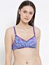 Softline Women's Padded Wire Free Fancy Printed T-Shirt Bra in 100% Cotton Fabric with Moulded Cups, Elastic Straps, and Hook Closure