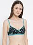 Softline Women's Non Padded Wire Free Printed Bra in 100% Cotton Fabric with Elastic Straps and Hook Closure
