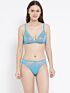 Softline Women's Non Padded Wire Free Bra & Panty Set in 100% Polyester Fabric with Elastic Straps and Hook Closure