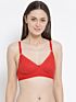 Softline Women's Non Padded Wire Free Bra in Cotton Poly Fabric with Elastic Straps and  Hook Closure