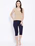 Softline Women's Tank Top in Premium Cotton Stretch Fabric with Stretchable Broad Shoulder Straps and Snug Fit