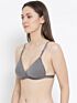 Softline Women's Padded Wire Free T-Shirt Bra in Cotton Poly Fabric with Elastic Straps and Hook Closure