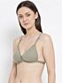 Softline Women's Padded Wire Free T-Shirt Bra in Cotton Poly Fabric with Elastic Straps and Hook Closure