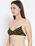 Softline Women's Non Padded Wire Free Printed Bra in 100% Cotton Fabric with Elastic Straps and Hook Closure