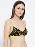 Softline Women's Non Padded Wire Free Printed Bra in 100% Cotton Fabric with Elastic Straps and Hook Closure