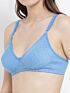 Softline Women's Non Padded Wire Free Bra & Panty Set in 100% Polyester Fabric with Elastic Straps and Hook Closure 