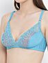 Softline Women's Non Padded Wire Free Bra & Panty Set in 100% Polyester Fabric with Elastic Straps and Hook Closure