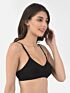Softline Women's Non Padded Wire Free Bra in Cotton Stretch Fabric with Double Layered Cups Full Coverage, Elastic Straps, and Hook Closure 