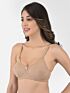 Softline Women's Non Padded Wire Free Bra in Cotton Stretch Fabric with Double Layered Cups Full Coverage, Elastic Straps, and Hook Closure 