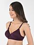 Softline Women's Non Padded Wire Free T-shirt Bra in Cotton Poly Fabric with Cross Neck Elastic Straps, Full Cup design, and Hook Closure