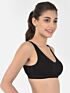 Softline Women's Non Padded Wire Free Sports Bra in 100% Cotton Fabric with Full Cup Coverage, Broad Underband,Double Layered Cups, and Slip On Design
