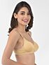 Softline Women's Non Padded Wire Free T-shirt Bra in Cotton Poly Fabric with Cross Neck Elastic Straps, Full Cup design, and Hook Closure