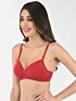 Softline Women's Padded Wire Free T-Shirt Bra in Cotton Stretch Fabric with Elastic Straps, Full Cup design, and Hook Closure