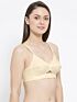 Softline Women's Non Padded Wire Free Bra in 100% Cotton Fabric with Elastic Straps and Hook Closure 