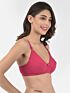 Softline Women's Non Padded Wire Free Bra in Cotton Poly Fabric with Double Layered Cups, Elastic Straps, and Hook Closure