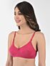 Softline Women's Non Padded Wire Free Bra in Cotton Stretch Fabric with Double Layered Cups Full Coverage, Elastic Straps, and Hook Closure 