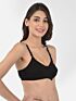 Softline Women's Non Padded Wire Free Bra in Cotton Stretch Fabric with Double Layered Cups Full Coverage, Elastic Straps, and Hook Closure