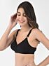 Softline Women's Non Padded Wire Free Bra in 100% Shifley Embroidery Cotton Fabric with  Full Coverage Cups, Broad Elastic Straps, and Hook Closure