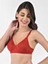 Softline Women's Non Padded Wire Free T-shirt  Bra in Cotton Poly Fabric with Cross Neck Elastic Straps, Full Cup design, and Hook Closure (D-Cup )