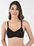 Softline Women's Non Padded Wire Free Bra in Cotton Poly Fabric with Double Layered Cups, Full Coverage, Elastic Straps, and Hook Closure