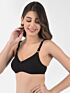 Softline Women's Non Padded Wire Free Bra in Cotton Poly Fabric with Double Layered Cups, Full Coverage, Elastic Straps, and Hook Closure