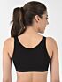 Softline Women's Non Padded Wire Free Sports T-Shirt Bra in Cotton Stretch Fabric with Full Cup Coverage, Broad Underband, Double Layered Cups, and Slip On Design