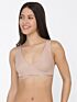 Softline Women's Non Padded Wire Free Sports Bra in 100% Polyester Fabric with High Elasticity, No Hook Design, and Slip on Style