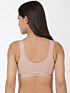 Softline Women's Non Padded Wire Free Sports Bra in 100% Polyester Fabric with High Elasticity, No Hook Design, and Slip on Style