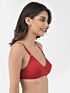 Softline Women's Non Padded Wire Free Bra in Cotton Poly Fabric with Double Layered Cups, Elastic Straps, and Hook Closure