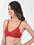 Softline Women's Non Padded Wire Free Bra in Cotton Poly Fabric with Double Layered Cups, Elastic Straps, and Hook Closure