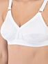 Softline Women's Non Padded Wire Free Bra in 100% Shifley Embroidery Cotton Fabric with  Full Coverage Cups, Broad Elastic Straps, and Hook Closure