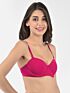Softline Women's Padded Wired T-Shirt Bra in Cotton Stretch Fabric with Elastic Straps, Full Cup design, and Hook Closure