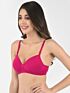 Softline Women's Padded Wire Free T-Shirt Bra in Cotton Stretch Fabric with Elastic Straps, Full Cup design, and Hook Closure